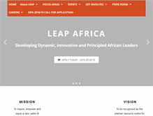 Tablet Screenshot of leapafrica.org